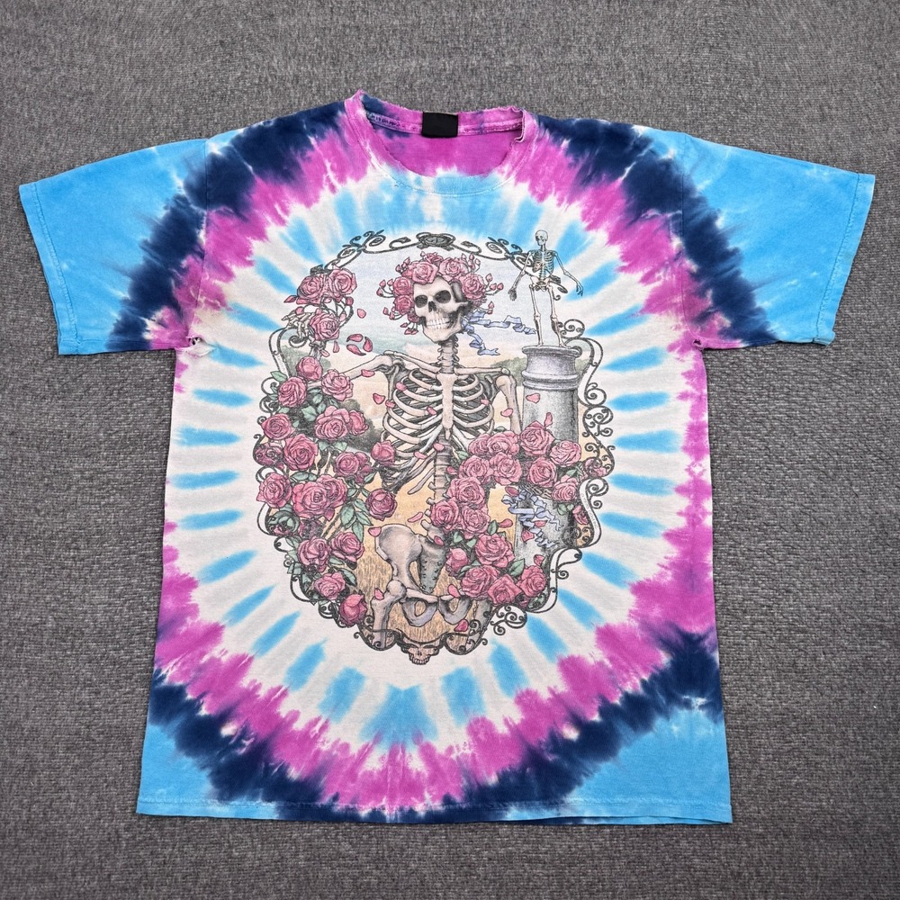 Vintage Liquid Blue Grateful Dead T-Shirt Mens Large Tie Dye 30 Years Bertha 90s